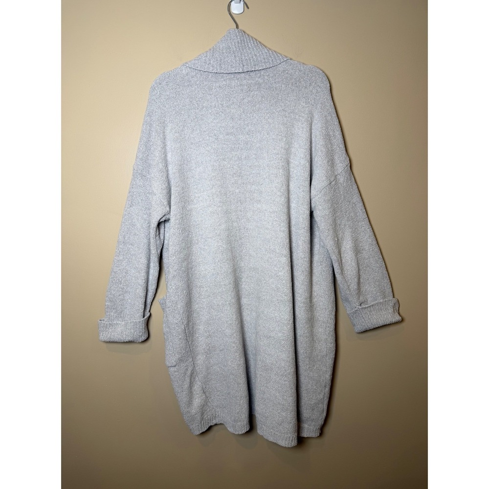 Natori Chenille Cardigan Light Gray Open Front XL Lounge Cozy Chic - Picture 3 of 4